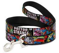Buckle Down "Classic Doctor Strange Bande dessinée Titre/4-poses Pet Leash, 6 '-1.5 "