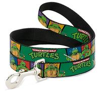 Buckle Down "Classic TMNT Groupe Pose3/TMNT Logo Vert/Multicolore Pet Leash, 6 '-1/5,1 cm