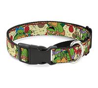 Buckle Down "Classic TMNT Tortue Pizza Martingale Collier de Chien, 2,5 cm X 9-38,1 cm/Petite
