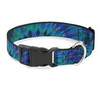Buckle Down Collier à Clip en Plastique avec Boucle - Vert/Bleu/Violet - 2,5 cm de Large - Convient pour Tour de Cou de 38,1 à 66 cm - Taille L