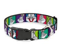 Buckle-Down Collier à Clip en Plastique - Blocs Expressions Bugs Bunny Multicolore