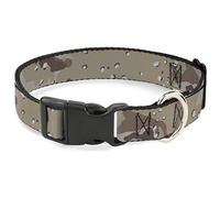 Buckle-Down Collier à Clip en Plastique - Camo désert/Marron