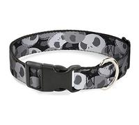 Buckle-Down Collier à Clip en Plastique NBC Jack Expression Stacked Noir/Gris