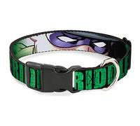 Buckle-Down Collier à Clip en Plastique - The Riddler/Face Close Up Noir/Vert