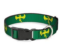 Buckle-Down Collier Clip Plastique Logo Iron Poing Dragon Vert/Jaune