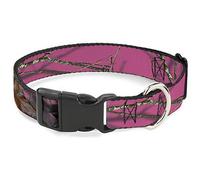 Buckle-Down Collier en plastique pour chien Mossy Oak Country Roots Camo Fuchsia 20,3 à 30,5 cm de large