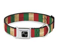 Buckle-Down Collier pour Animal Domestique, Collier pour Chien, Boucle de Ceinture de sécurité, Drapeau Italien, Vintage, 40,6 à 58,1 cm de Large