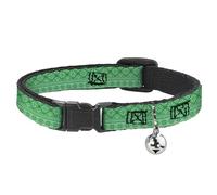 Buckle-Down Collier pour chat avec clochette, motif Fair Isle Stitch Vert 21,6 à 30,5 cm de large