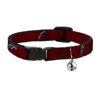 Buckle-Down Collier pour chat « Breakaway A Nightmare on Elm Street Freddys » - Rouge - 20,3 à 30,5 cm de large