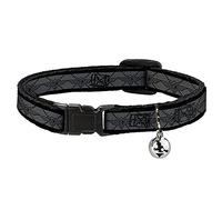 Buckle-Down Collier pour Chat Breakaway BD Monogram2 Gris Noir de 20,3 à 30,5 cm de Large
