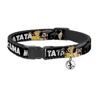 Buckle-Down Collier pour Chat - Le Roi Lion Simba Nala Hakuna Matata - Multicolore - 1,27 cm de Large - Convient aux Tours de Cou de 20,3 à 30,5 cm - Taille M (BAC-WDY046-NM)