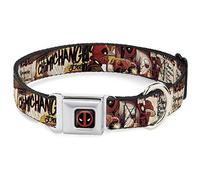 Buckle-Down Collier pour chien avec boucle de ceinture de sécurité Deadpool Kills Deadpool 2 Housse Dynamite Chimichanga multicolore, « 3,8 cm » de large - Convient pour tour de cou de 45,7 à 81,3 cm - Taille L » (DC-WDP030-WL)
