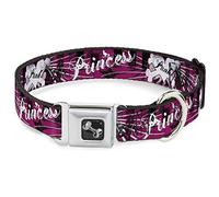 Buckle Down Collier pour Chien avec Boucle de Ceinture de sécurité - Princesse Punk avec Touches de Piano - 2,5 cm de Large - Convient pour Tour de Cou de 38,1 à 66 cm - Taille L