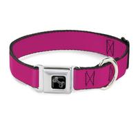 Buckle-Down Collier pour Chien avec Boucle de Ceinture en métal Rose Vif PMS 219 33 à 43 cm 3,8 cm de Large