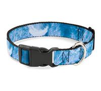Buckle-Down Collier pour Chien avec Boucle en Plastique Blanc délavé Océan 21,6 à 30,5 cm de Large