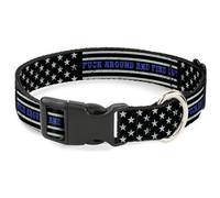 Buckle-Down Collier pour chien avec clip en plastique, libération rapide, facile à régler, drapeau FAFO, 50,8 à 78,7 cm, 3,8 cm de large