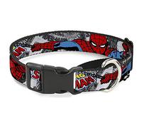Buckle-Down Collier pour chien Martingale The Amazing Spider Man - Poses d'action - 40,6 à 58,4 cm de large