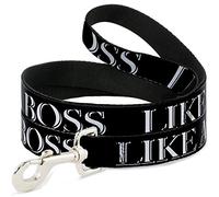 Buckle Down "comme Une Boss2 Noir/Rouge Pet Leash, 6 'x 2,5 cm