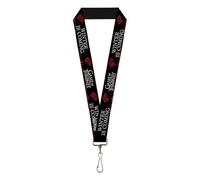 Buckle-Down Cordon Gams of Thrones Winter is Coming - Sigil Stark - Noir Blanc Rouge - Élastique - Noir - 111,8 x 2,5 cm