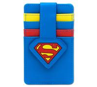 Buckle-Down DC Comics Portefeuille en cuir vegan avec logo Superman Super Shield Bleu