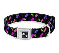 Buckle Down Dc-w30008-ws Ceinture de sécurité Collier de Chien, écran Large, Petite, Lunettes 3D W/étoiles Multi Couleur