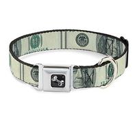 Buckle Down Dc-w30016-wl Ceinture de sécurité Collier pour Chien, Large, 100 Dollar Bill C/U