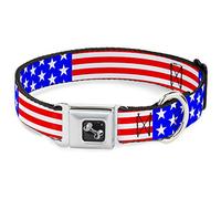 Buckle Down Dc-w30174-wm Americana étoiles et Stripes2 Ceinture de sécurité Rouge/Blanc/Bleu Collier de Chien, Medium