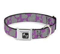Buckle Down Dc-w30507-ws Ceinture de sécurité Collier de Chien, écran Large, Petite, années 1980 Coeurs Fuchsia/Noir/Blanc