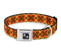 Buckle Down Dc-w30650-wm Ceinture de sécurité Collier de Chien, écran Large, Medium, Quatre Dot dégradé Marron/Jaune/Rouge
