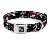 Buckle Down Dc-w30672-s Ceinture de sécurité Collier de Chien, Petite, Flying Eagle/Drapeau américain