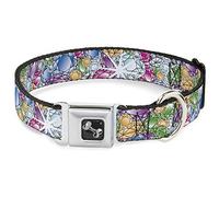 Buckle Down Dc-w30744-wm Ceinture de sécurité Collier de Chien, écran Large, Medium, Pierres empilées Multi Couleur