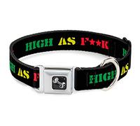 Buckle Down Dc-w30862-s Ceinture de sécurité Collier de Chien, Petite, Haute AS F * * k Noir/Vert/Jaune/Rouge
