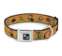 Buckle Down Dc-w31531-ws Ceinture de sécurité Collier de Chien, écran Large, Petite, Vieux Western Multi Couleur