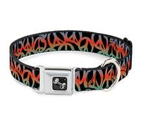 Buckle Down Dc-w31604-wl Ceinture de sécurité Collier pour Chien, Large, DE Grande Paix Noir/Multi Couleur