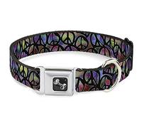 Buckle Down Dc-w31611-s Ceinture de sécurité Collier de Chien, Petite, Paix psychédélique