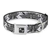 Buckle Down Dc-w31661-wm Ceinture de sécurité Collier de Chien, écran Large, Medium, Phoenix Shield Blanc