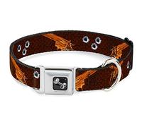 Buckle Down Dc-w31821-wm Ceinture de sécurité Collier de Chien, écran Large, Medium, Revolvers Marron/Orange