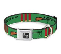 Buckle Down Dc-w31999-m Ceinture de sécurité Collier de Chien, Medium, Fusil de Chasse et Coquillages Vert
