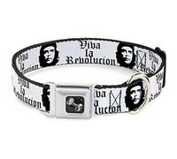 Buckle Down Dc-w32208-l Ceinture de sécurité Collier pour Chien, Large, Viva La Revolucion Che Blanc/Noir