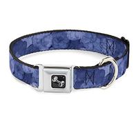 Buckle Down Dc-w32215-wl Ceinture de sécurité Collier pour Chien, Large, Vivid Floral Collage2 Blues