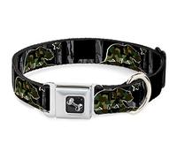 Buckle Down Dc-w32989-s Ceinture de sécurité Collier de Chien, Petite, California/Drapeau Ours Noir/Gris Camouflage/Camouflage Olive