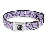 Buckle Down Dc-w33005-wl Ceinture de sécurité Collier pour Chien, Large, Petites Fleurs Lavande/Blanc/Noir