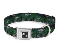 Buckle Down Dc-w33933-l Ceinture de sécurité Collier de Chien, Grande, Marijuana, Palmiers/fumé