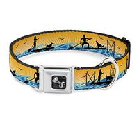 Buckle Down Dc-w37116-wl Ceinture de sécurité Collier pour Chien, Large, DE Grande Sup W/Chien Jaune/Bleu/Noir