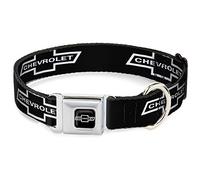 Buckle Down Dc-wch044-wm 16-58,4 cm Chax-1965 Chevrolet Nœud Papillon Full Couleur Noir/Blanc Collier de Chien, écran Large, Medium