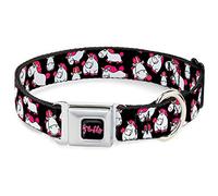 Buckle Down Dc-wds061-ws Dsce It's So Fluffy Script Full Couleur Noir/Rose Collier de Chien, Wide-small/13-45,7 cm