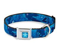 Buckle Down Dc-wdy173-wl Dyej Petite sirène étoile de mer Couleurs complète Blues Collier de Chien, Wide-large/18-81,3 cm