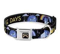 Buckle Down Dc-wdy217-ws Dygc Inside Out Rainbow Noir/Blanc/Multi Couleur Collier de Chien, Wide-small/13-45,7 cm