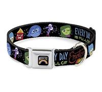 Buckle Down Dc-wdy221-m Dygc Inside Out Rainbow Full Noir/Blanc/Multi Couleur Collier de Chien, Medium/11-43,2 cm