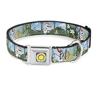 Buckle Down Dc-wdy231-ws Dyfu Frozen Sun2 Full Couleur Bleu Royal/Jaunes Collier de Chien, Wide-small/13-45,7 cm